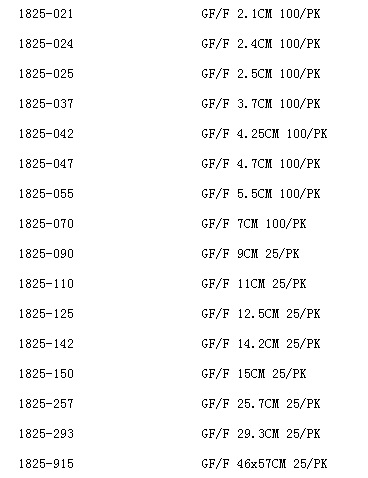 1825-037-英国whatman沃特曼GF/F玻璃纤维滤纸